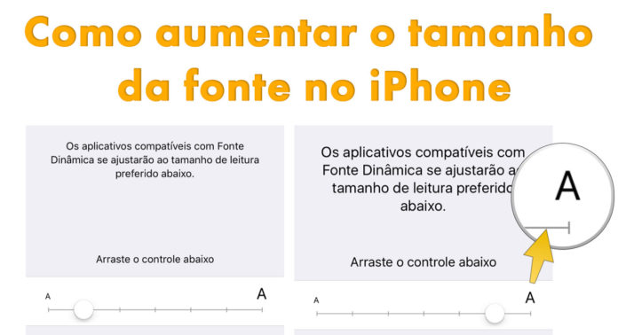 Como aumentar o tamanho da fonte no iPhone iOS 9