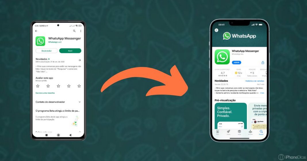 Como transferir o WhatsApp de um Android para um iPhone