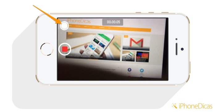 Tire fotos enquanto filma no iPhone 5, 5c ou 5s com o iOS 7